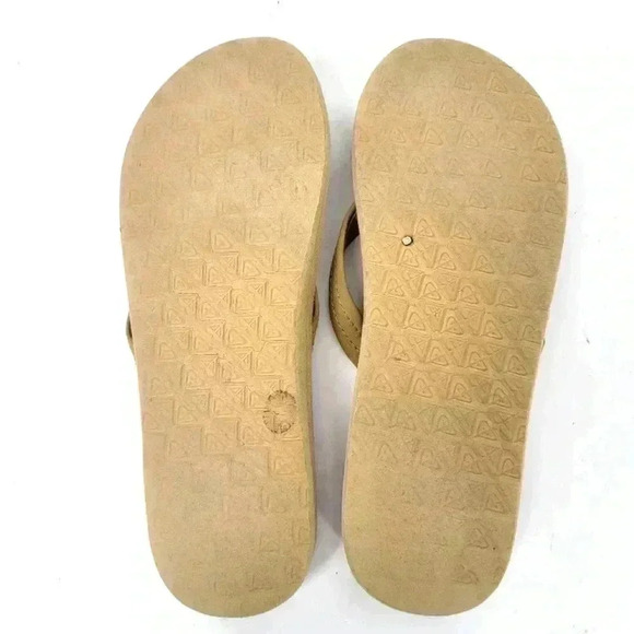 Roxy Sand Tan Flip Flop Sandals - 6 - Picture 2 of 9